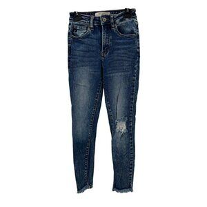 KanCan Womens Skinny Distressed Ankle Jeans Size 0/23 Cotton/Spandex Blend